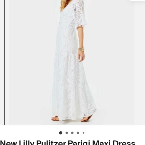 New Lilly Pulitzer Parigi Maxi Dress Resort White xl - Picture 3 of 9